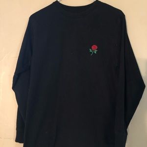 Black Rose Long Sleeve Top